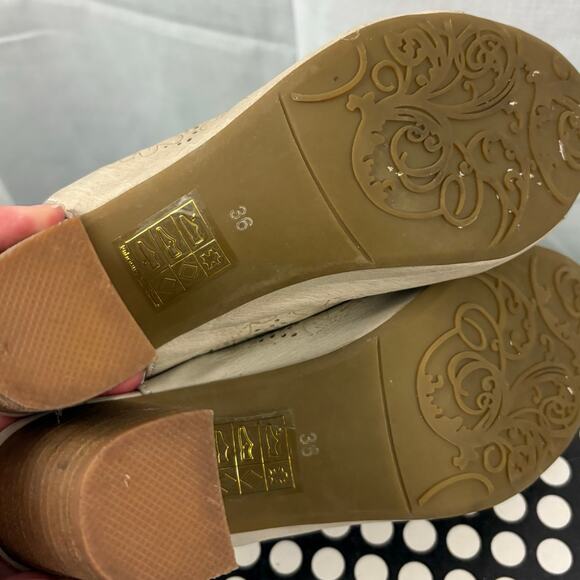 Lartiste Spring Step Fab Heels Cream Leather Women's Size 36 5.5-6 US - Picture 3 of 6